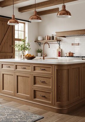 Large Barn Wood Wood'n Finish Kit by Retique It®, showing a rustic kitchen island with reclaimed barn wood appearance.
