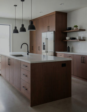 Large Red Mahogany Wood'n Finish Kit by Retique It® for interior top coat on wood surfaces, shown with black walnut finish.