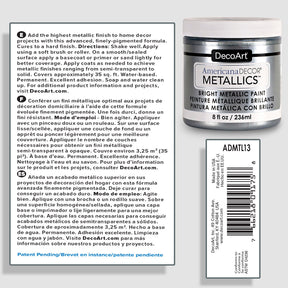 DecoArt Metallics 3-Color Set featuring vibrant metallic acrylic paints in various shades for arts and crafts projects.