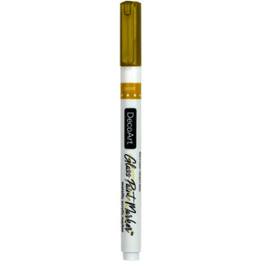 DecoArt silver opaque glass paint markers, fine tip for detailed glass decorating and craft projects