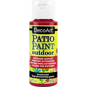 DecoArt Patio Paint outdoor acrylic paint in vintage rose color, 2 oz bottle for outdoor furniture and surfaces
