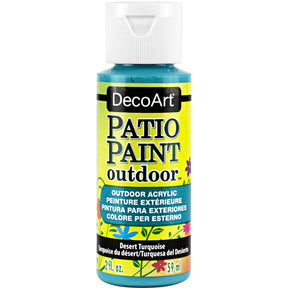 DecoArt Vintage Rose outdoor acrylic patio paint jar with 2 oz size, suitable for garden furniture and outdoor décor.