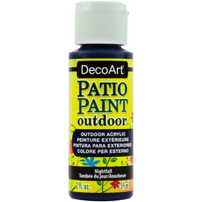 DecoArt Vintage Rose outdoor acrylic patio paint in a 2 oz bottle, suitable for outdoor decorating and craft projects.