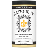 Retique It® furniture and cabinet paint in quart size, Naples Yellow, ready for furniture restoration or cabinet refinishing.