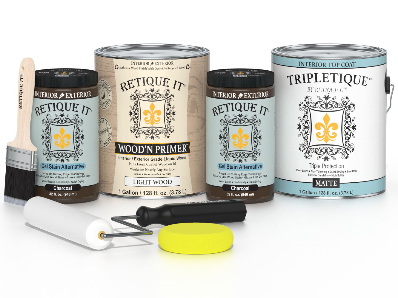 Multi-purpose Smooth Finish Kit (4x Lg) - Charcoal - Interior Top Coat