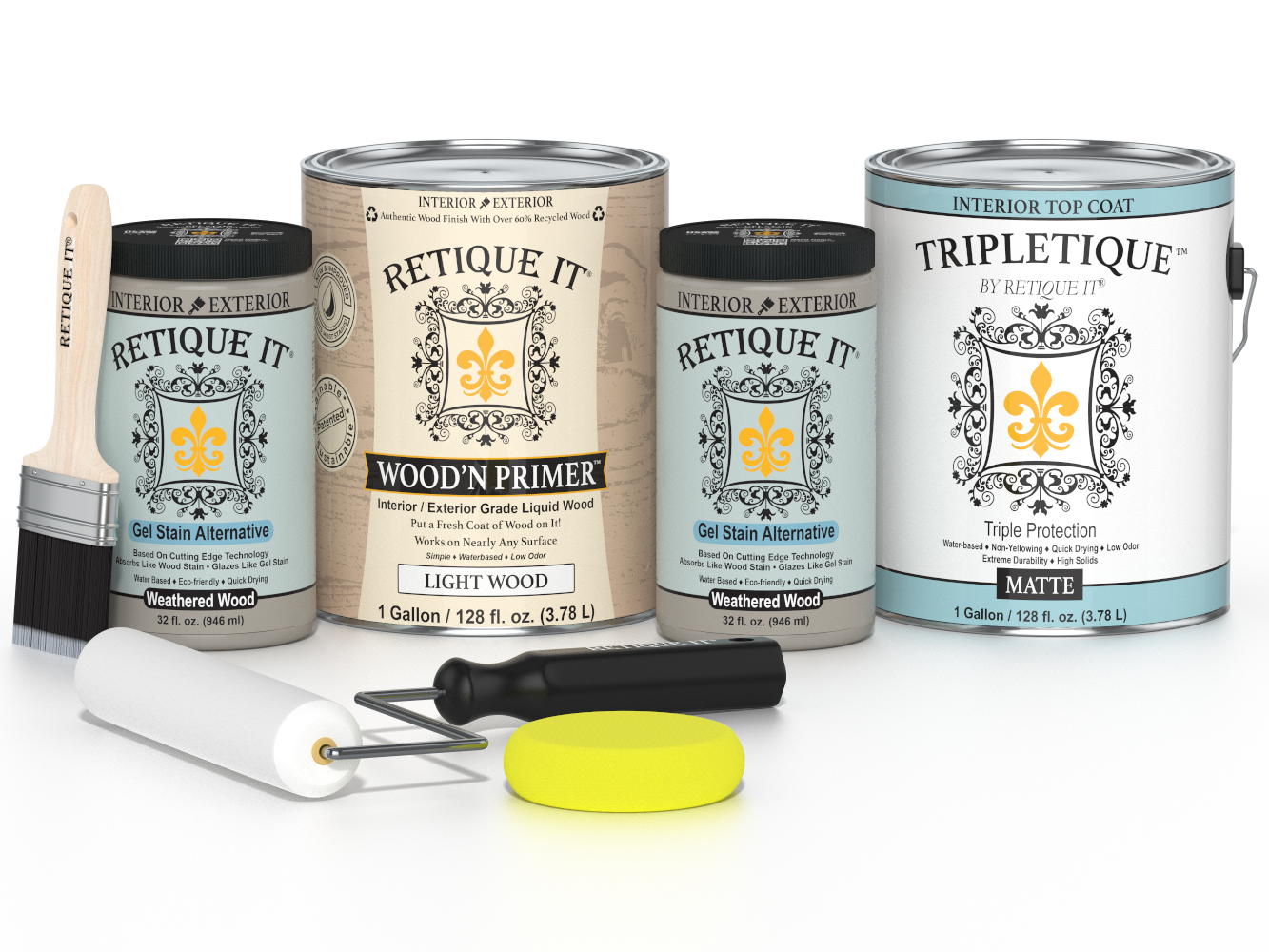 Multi-purpose Smooth Finish Kit (4x Lg) - Weathered Wood - Interior Top Coat