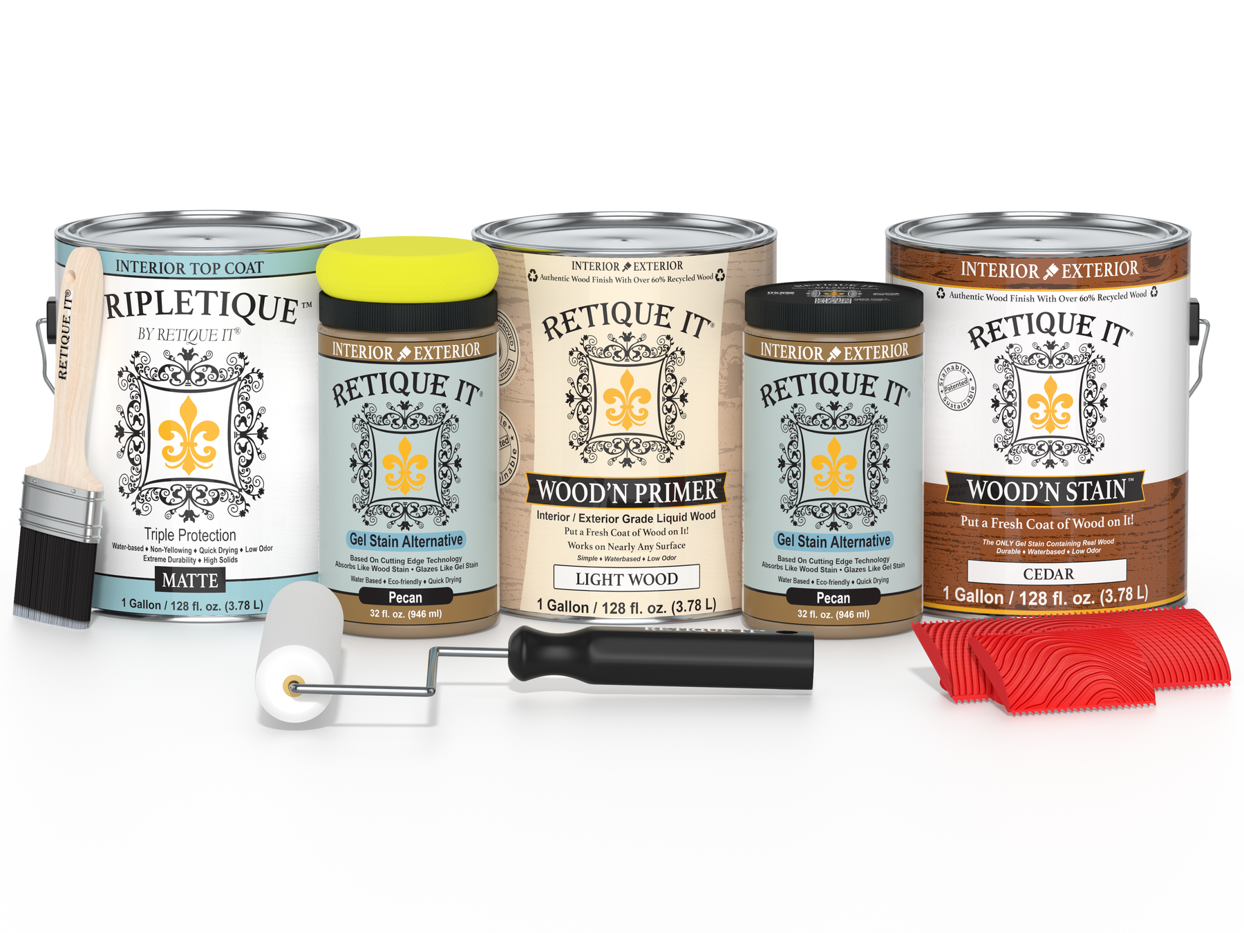 Multi-purpose Wood'n Kit (4x Lg) - Cedar - Interior Top Coat