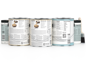 Retique It Wood'n Finish Kit in XL, showing wood stain and finish products in a sleek packaging, ideal for furniture restoration.