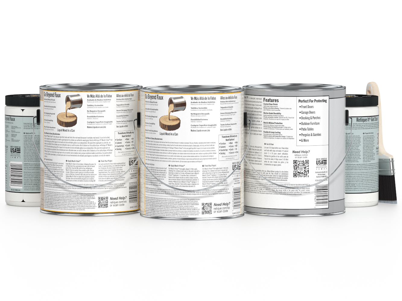 Retique It Wood'n Finish Kit XL with wood stain and finish products, shown in a clear image showcasing the kit components.