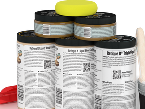 Large Wood'n Kit by Retique It® in Pickled Oak finish, featuring interior top coat for multi-purpose wood finishing.
