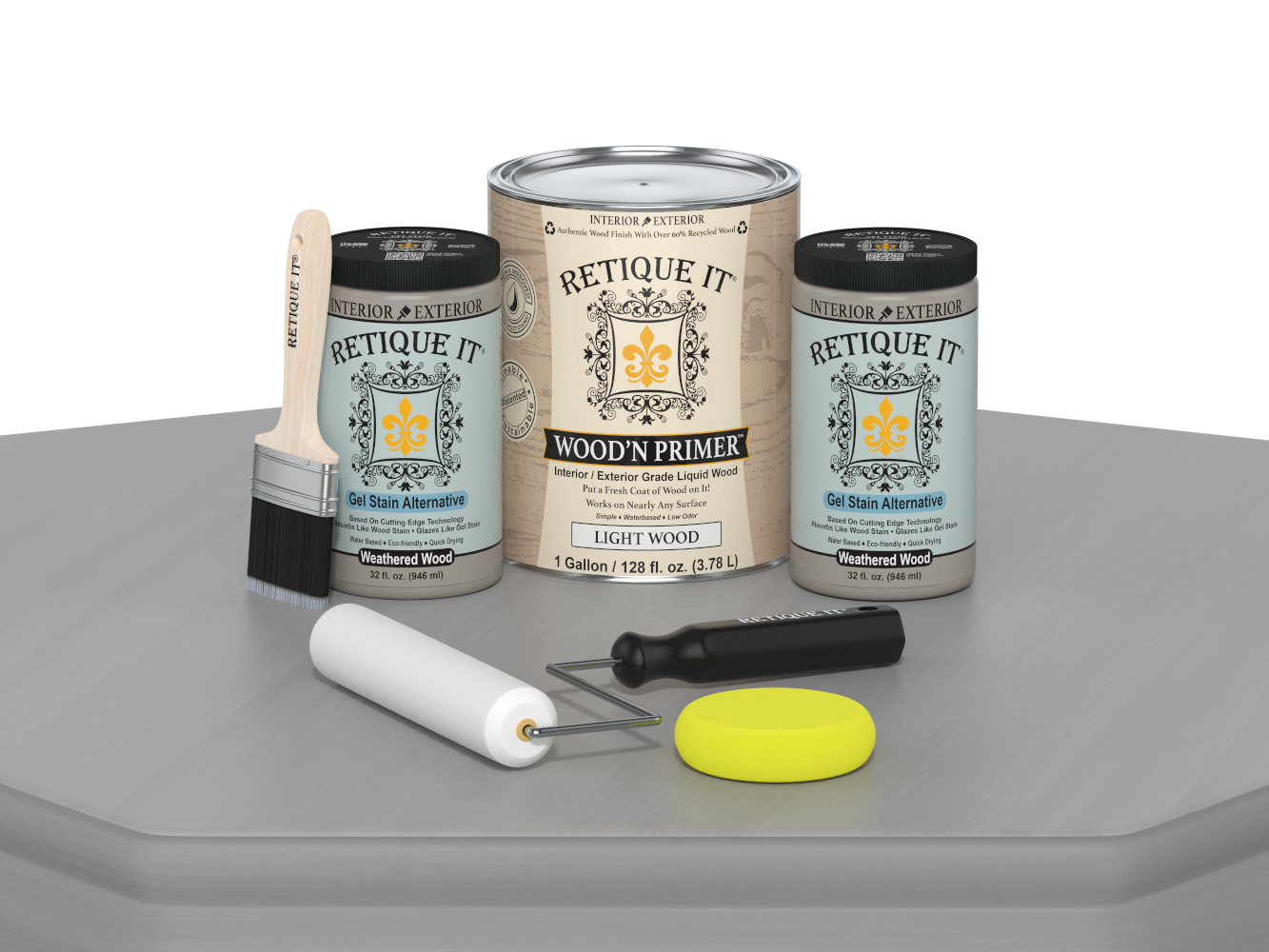Multi-purpose Smooth Finish Kit (4x Lg) - Weathered Wood