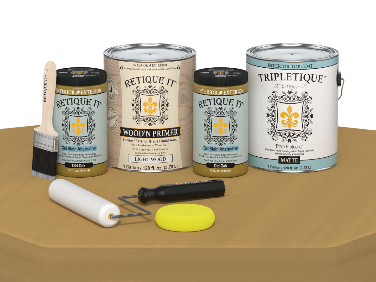 Multi-purpose Smooth Finish Kit (4x Lg) - Old Oak - Interior Top Coat
