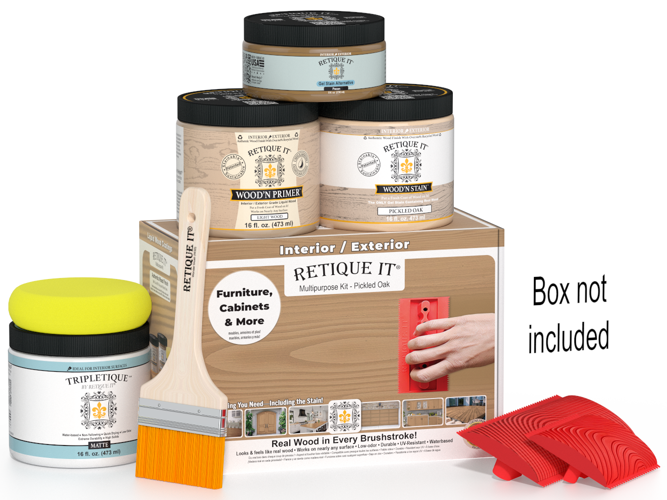 Multi-purpose Wood'n Kit (Med) - Pickled Oak - Interior Top Coat