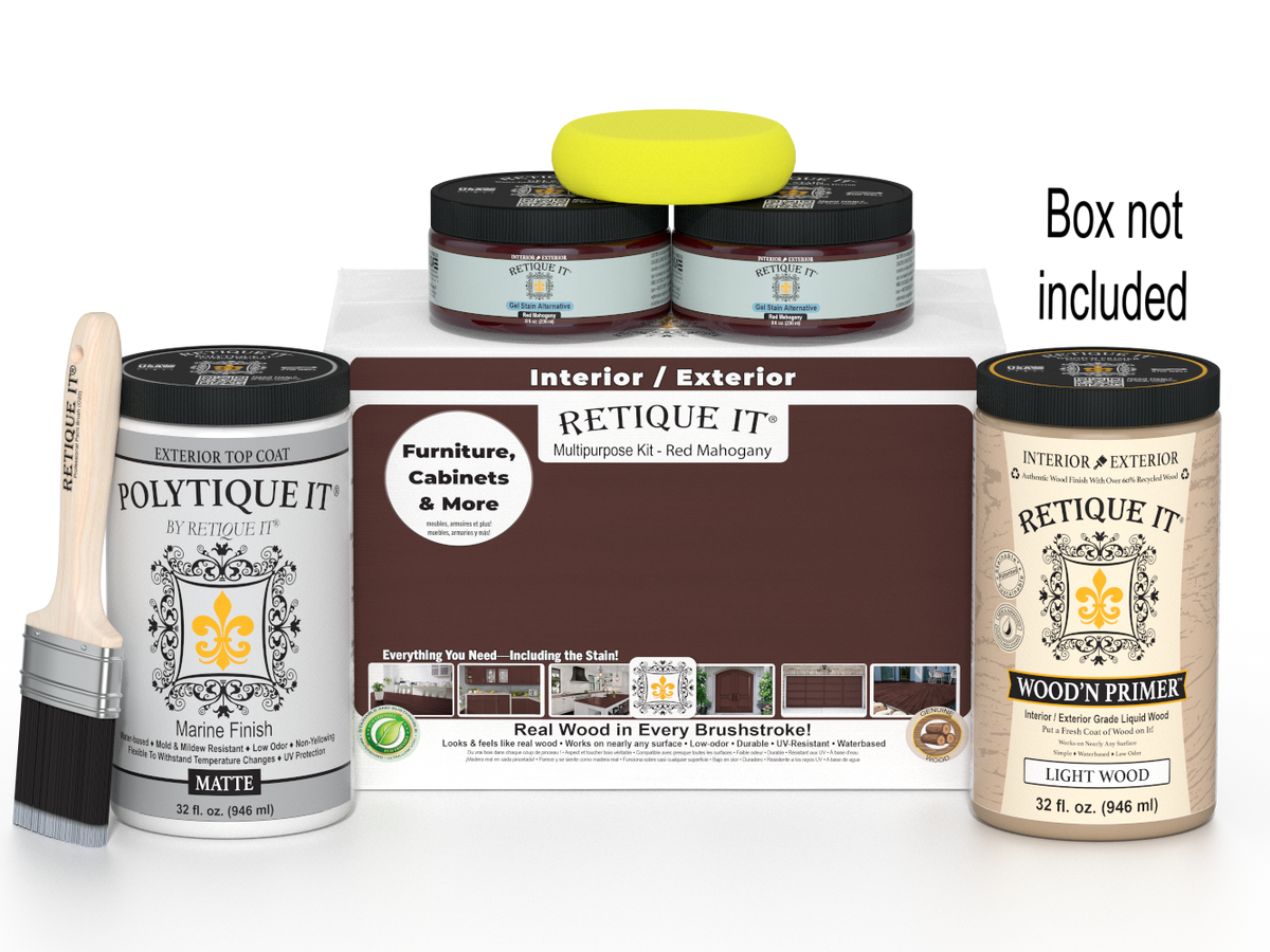 Multi-purpose Smooth Finish Kit (Large) - Red Mahogany - Exterior Top Coat