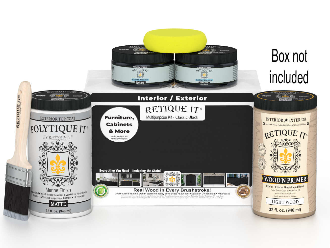 Multi-purpose Smooth Finish Kit (Large) - Classic Black - Exterior Top Coat