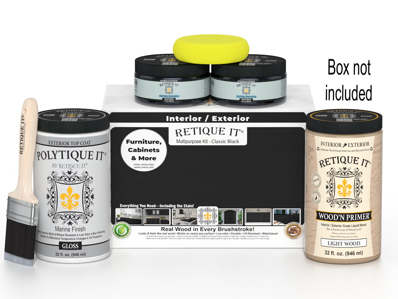 Multi-purpose Smooth Finish Kit (Large) - Classic Black - Exterior Top Coat