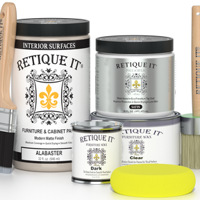 Retique It® furniture and cabinet paint in Alabaster, quart size, with a smooth, creamy finish for home furniture updates.