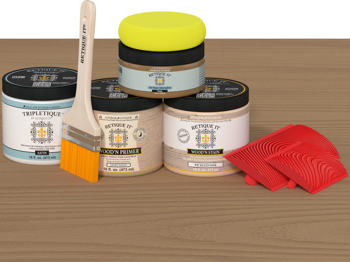 Multi-purpose Wood'n Kit (Med) - Pickled Oak - Interior Top Coat