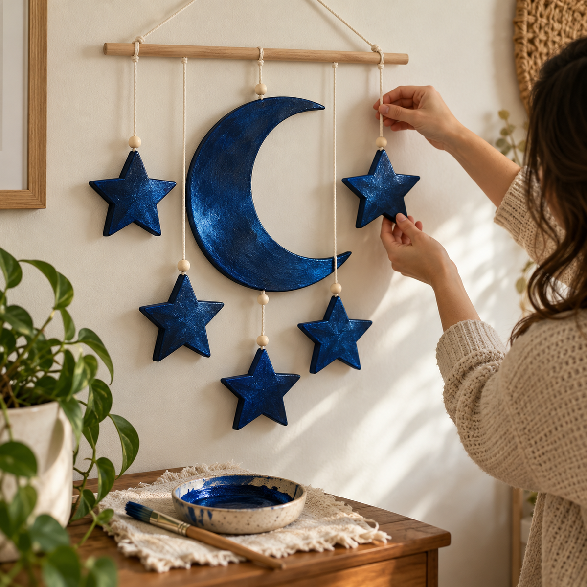 DecoArt Americana Decor Metallics Deep Sapphire paint in a rich blue metallic finish