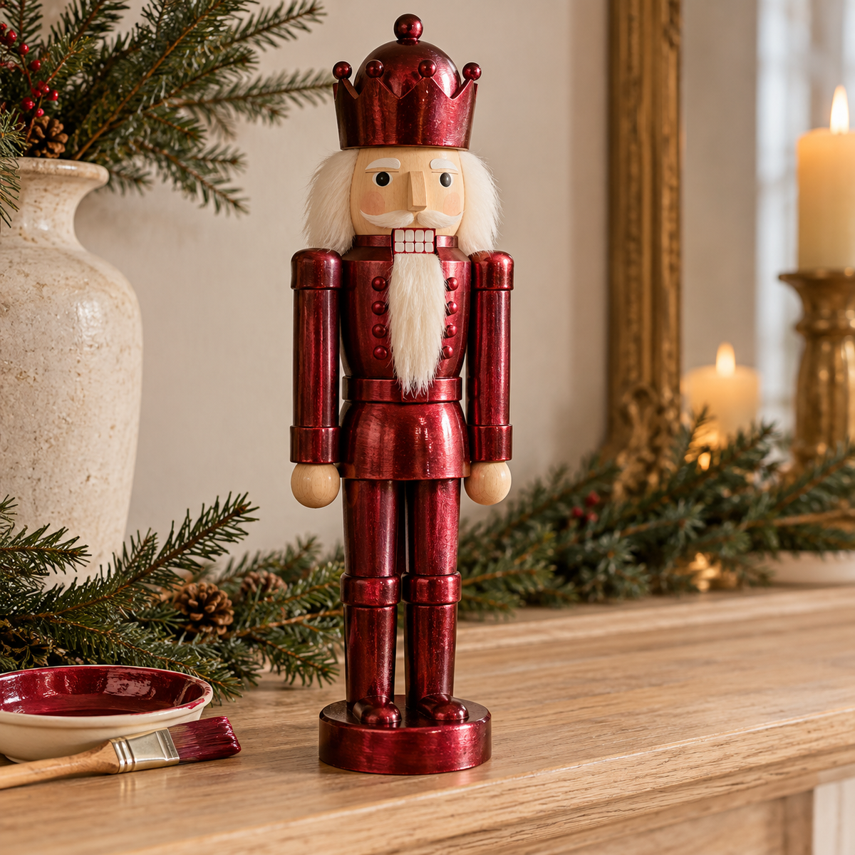 DecoArt Americana Decor Metallics Garnet paint in a rich red metallic finish
