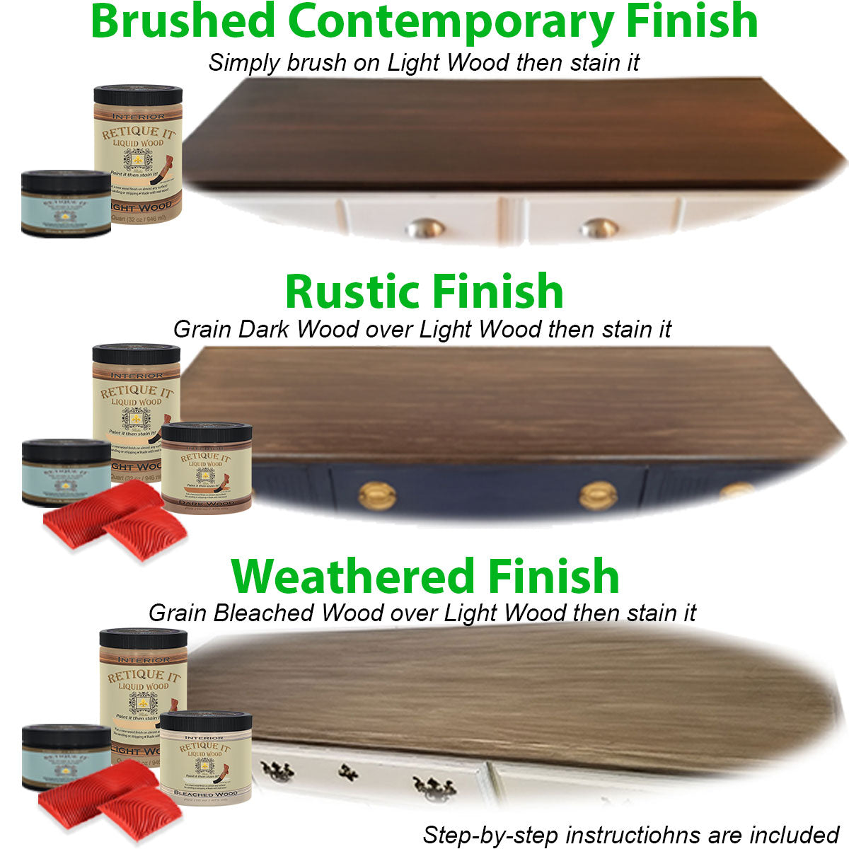 Weathered Finish Kit - Rustic Red