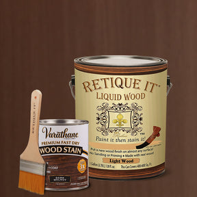 Liquid Wood Kit - Dark Walnut Oil-based Stain